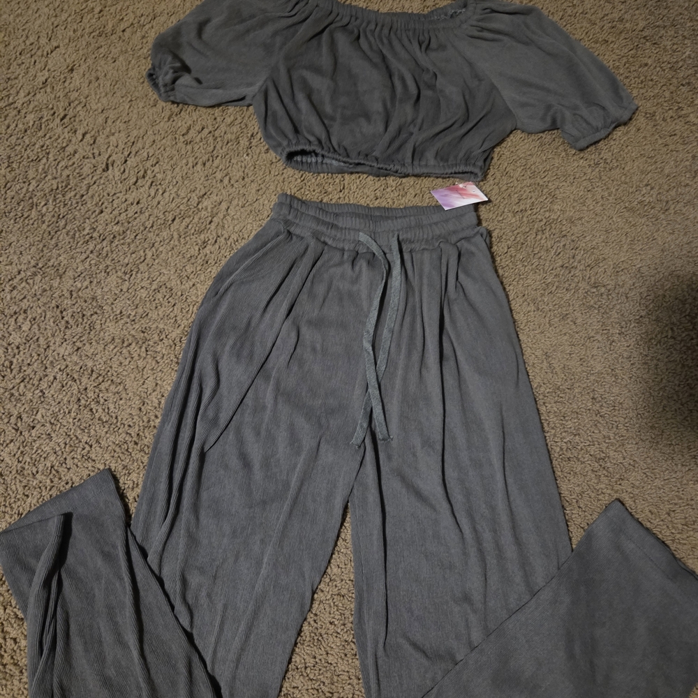 Chichwish Women's Gray Two-Piece Set